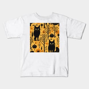 Halloween Decorations 11 - Black Cats Kids T-Shirt